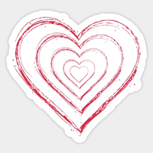 Rustic Love Heart Sticker